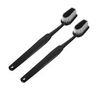 MAGICLULU 2pcs Giant Toothbrush - 15.55'' Black Oversized Tooth Brush Shape Back Scrubber for Shower Self Back Cleaning - Cute Hangable Long Handle Brush for Funny Photo Booth Prop