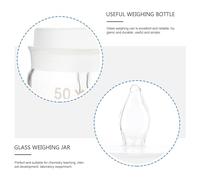 MAGICLULU 2pcs Glass Sampling Weighing Bottles with Lids Chemistry Lab Weighing Jars Low Form for Laboratory Experiments and Teaching