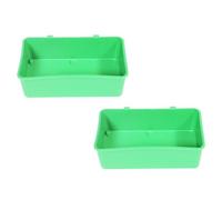 MAGICLULU 2pcs Green Plastic Bird Bath Tub for Small Birds Reliable and Comfortable Bathing Experience Creative Shape and Different Parrot Bath Supplies