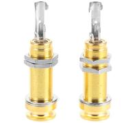 MAGICLULU 2pcs Guitar Output Jack Metal Endpin Jack Socket for Guitar Accessories Flush Mount Cylinder Plug for Bass Electric Instruments
