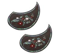 MAGICLULU 2pcs Guitar Pickguard Sticker for Waterdrop Shape Floral Design Pickguard Decal for Acoustic Electric Guitar Protecting Panel