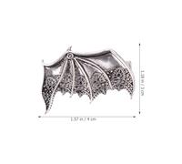 MAGICLULU 2pcs Halloween Devil Wing Hairpins Set, Ancient Silver Bat Wings Hair Clips, Gothic Cosplay Accessories for Halloween Party and Costume