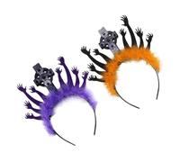 MAGICLULU 2pcs Halloween Themed Headband Scary Zombie Hand Tombstone Hair Accessories for Masquerade Parties Cosplay Day Dead Celebrations Sturdy Design for Repeated Use