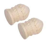 MAGICLULU 2pcs Hand Carved Pineapple Wood Finials Unfinished Furniture Toppers Classic Decorative Post Caps for Home Decor Easy Installation Low Maintenance