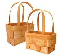 MAGICLULU 2pcs Hand Woven Small Woven Baskets with Handle Portable Mini Storage Baskets for Flower Gifts Wedding Candy Home and Organization