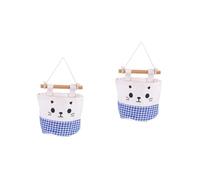 MAGICLULU 2pcs Hanging Storage Bag for Clothes Closet Organizer Wall Mount Design Magazine Storage Pocket for Door and Wall Use