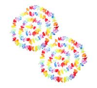 MAGICLULU 2pcs Hawaiian Flower Garland Banner Colorful Hanging Decoration for Luau Party Home Decor Tropical Theme Lightweight Material