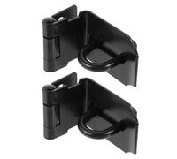 MAGICLULU 2pcs Heavy Duty Stainless Steel Right Angle Door Latch Lock Buckle 90 Degrees Padlock Hasp Rust Resistant and Easy to Install for Desks and Windows Security