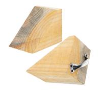 MAGICLULU 2Pcs Heavy Duty Wooden Wheel Chocks with Handle Non Slip Stable Car Stoppers for Suvs Rvs and Travel Trailers Durable Medium to Large Tire Blocks for Parking Lots and Construction