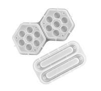 MAGICLULU 2pcs Hexagon Silicone Dice Box Moulds for Resin Casting with Simple Cleaning Feature, Multipurpose Use, White Resin Material for DIY Dice Storage Case Making