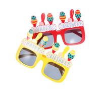 MAGICLULU 2pcs Ice Cream Sunglasses Cute Birthday Photo Props for Adults Lightweight Novelty Party Eyewear Reusable Fun Glasses for Photo Booth and Social Media