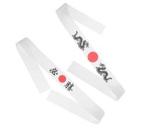 MAGICLULU 2pcs Japanese Karate Headband Ninja-inspired Headwear Minimalist Japanese Style Polyester Keeps Hair in Place Hair Tie for Kitchen Enthusiasts Chefs Occasion