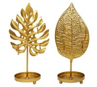 MAGICLULU 2pcs Jewelry Organizer Necklace Storage Rack Golden Iron Leaf Shape Jewelry Display Holder for Necklaces, Shop Retail Display and Dressing Table