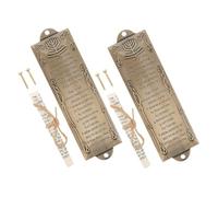 MAGICLULU 2pcs Jewish Mezuzah with Scroll Alloy Door Decor for Home Blessing and Holiday Celebration Effortless Installation Versatile Religious Decoration Fine Craftsmanship for Lasting