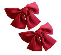 MAGICLULU 2pcs Large Bowknot Hair Clips for Women Fashionable Hair Jewelry Barrette Red Adorable Bobby Pins for Parties Accessory for Ladies Dress-up
