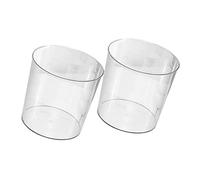 MAGICLULU 2Pcs Large Capacity Transparent Garbage Can Plastic Trash Bin for Home Office Multipurpose Storage Container and Waste Basket