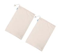 MAGICLULU 2pcs Large Cotton Drawstring Storage Bag for Flour Rice Food Household Daily Use Shopping Pouch Reusable Energy-saving