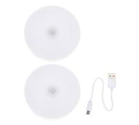 MAGICLULU 2pcs LED Induction Night Light with Human Body Sensor, USB Rechargeable White and Warm Light, Wardrobe Cabinet Bedside Smart Night Lamp for Bedroom and Hallway