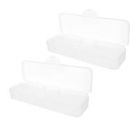 MAGICLULU 2pcs Manicure Tool Box Storage Case Plastic Display Nail Grinding Tools Convenient to Store Nail Art Lovers Anytime Anywhere