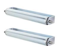 MAGICLULU 2pcs Material Handling Roller with Bracket, Stainless Steel Gravity Roller with Bearing Assembly, Easy Installation for Conveying Support and Material Handling, Size 30x8.5x1.2cm