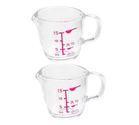MAGICLULU 2pcs Measuring Cup for Grams Milk Sauce Clear Scale Glass Small Cup for Kitchen Baking