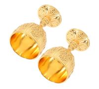 MAGICLULU 2pcs Medieval Viking Goblets with Embossed Design Compact Wine Cups for Party Favors Home Decor Outdoor Use Golden Retro European Style