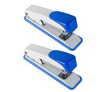 MAGICLULU 2pcs Medium Metal Stapler Standard 24/6 Desktop Manual Stapling Tool Portable Office School Book Binding Supplies for Home and Student Use Random Color