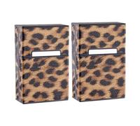 MAGICLULU 2pcs Men's Cigarette Case Cover with Anti-Slip Feature and Sturdy Pu Material, Portable Cigarette Box Holder Preventing Softening, Gift for Tobacco Enthusiasts