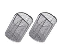 MAGICLULU 2pcs Mesh Pen Holder Cosmetic Brush Cup Metal Wire Mesh Desk Organizer Simple Design Stylish Chic Easy to Find Items Keep Desk Organized for Office Vanity