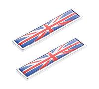 MAGICLULU 2pcs Metal Car Sticker Decal Nation Flag England Magnetic Car Flag Sticker