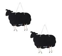 MAGICLULU 2pcs Mini Sheep Chalkboards Hanging Memo Board Wooden Double Sided Sheep-Shaped Creative Blackboards for Handicrafts with Schedule Writing and Reminder Functions