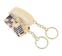 MAGICLULU 2pcs Mini Wide Tooth Detangling Combs Keychain Set Portable Acetate Hair Combs for Curly Hair for Women on The Go Random Color