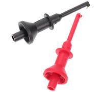 MAGICLULU 2pcs Mm Plug-in Test Hook Clip for Multimeter with Abs Material, Lightweight Design, Grasp Tiny Components and Avoid Short-circuit, for Testing Ic and Mini Electronic Products