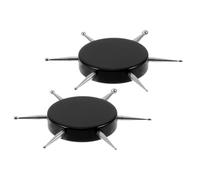 MAGICLULU 2pcs Nail Art Dotting Tools Set with 6 Circular Heads, Black Manicure Dotting Pens for Precise Nail Decoration and Clay Crafting, Multi-functional Dot Painting Pens for Women