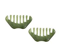 MAGICLULU 2pcs Natural Beeswax Scalp Massage Combs for Head Acupoint Therapy, Meridian Body Scraping Tools for Relaxation and Dry Scalp Care, Suitable for Parents and Stress Relief