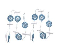 MAGICLULU 2pcs Nautical Decor Wall Hanging Mediterranean Style Art Wooden Home Decor for Living Room