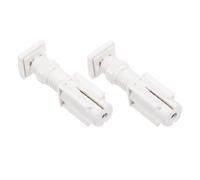 MAGICLULU 2pcs No Drill Louver Blind Brackets White Plastic Mounting Hardware for Venetian Shades Easy Installation Left Right Side Support for Window Curtains Home Decor