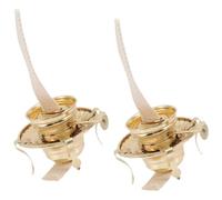 MAGICLULU 2pcs Oil Lamp Wick Holder Kerosene Lamp Wick Burner Simple Design Iron Practical Use Outdoor Lighting Accessories Random Style