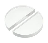 MAGICLULU 2pcs Optical Glass Semicircle Lenses for Physics Teaching Precise Physical Optical Lens for Light Convergence Experiments for Students