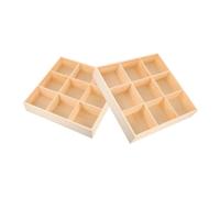 MAGICLULU 2pcs Organizer Bins with Multiple Compartments Wardrobe Storage Organizer for Socks Underwear Keys Space Saving Divider Box for Small Essentials Stackable Clothes