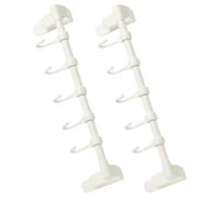 MAGICLULU 2pcs Over The Cabinet Hooks Rack Kitchen Cabinet Door Towel Rack White Plastic Punch Free Sturdy Versatile Usage Hanging Organizer for Kitchen