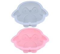 MAGICLULU 2Pcs Penguin-Shaped Silicone Cake Molds Food-Grade Non-Stick Baking Moulds Heat Resistant Cartoon Design for Home Party Baking Random Color