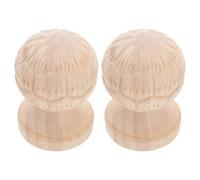 MAGICLULU 2pcs Pineapple Wood Post Cap Finial for Porch Fence Posts Decorative Unstained Wood with Embossed Pineapple Design European Style Easy Integration Resistant to Warping for Porches