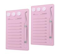 MAGICLULU 2pcs Pink Acrylic Lash Pallet with Magnetic Lash Holder Tray and Grid Markings for Precision Application and Extensions for Travel and Home Use