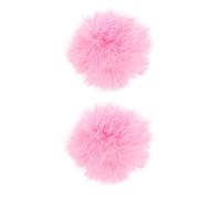 MAGICLULU 2pcs Pink Plush Microphone Cover Windshield Sleeve, Soft Anti-Splash Mic Protector for Handheld and Headset Mics, Practical Acoustic Accessory for Studio and Outdoor Use