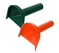 MAGICLULU 2Pcs Plastic Coin Dispense Funnels for Efficient Sorting and Counting Lightweight Change Sorting Tools Green and Orange Portable Saving Coin Sorters