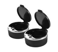 MAGICLULU 2pcs Portable Car Ashtrays with Lid Smokeless Windproof Compact Ash Tray for Cigarettes Car Ashtray Cup for Travel Creative Decorative Auto Ash Bin for Clean Interior