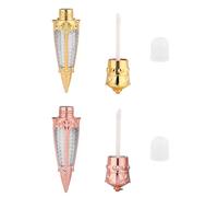 MAGICLULU 2pcs Portable Empty Lip Gloss Tubes Creative Radish Shape with Golden Abs Plastic Material for Travel and Trip Cosmetic Dispensing