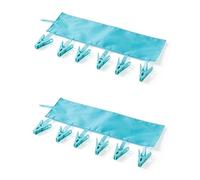 MAGICLULU 2pcs Portable Laundry Drying Rack Collapsible 6 Clips Foldable Hangers for Travel Home Use