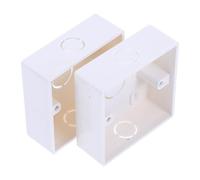 MAGICLULU 2pcs Pvc Wall Socket Box with Imperial Screws Dustproof and Waterproof Recessed Switch Box for Home and Office Easy to Install